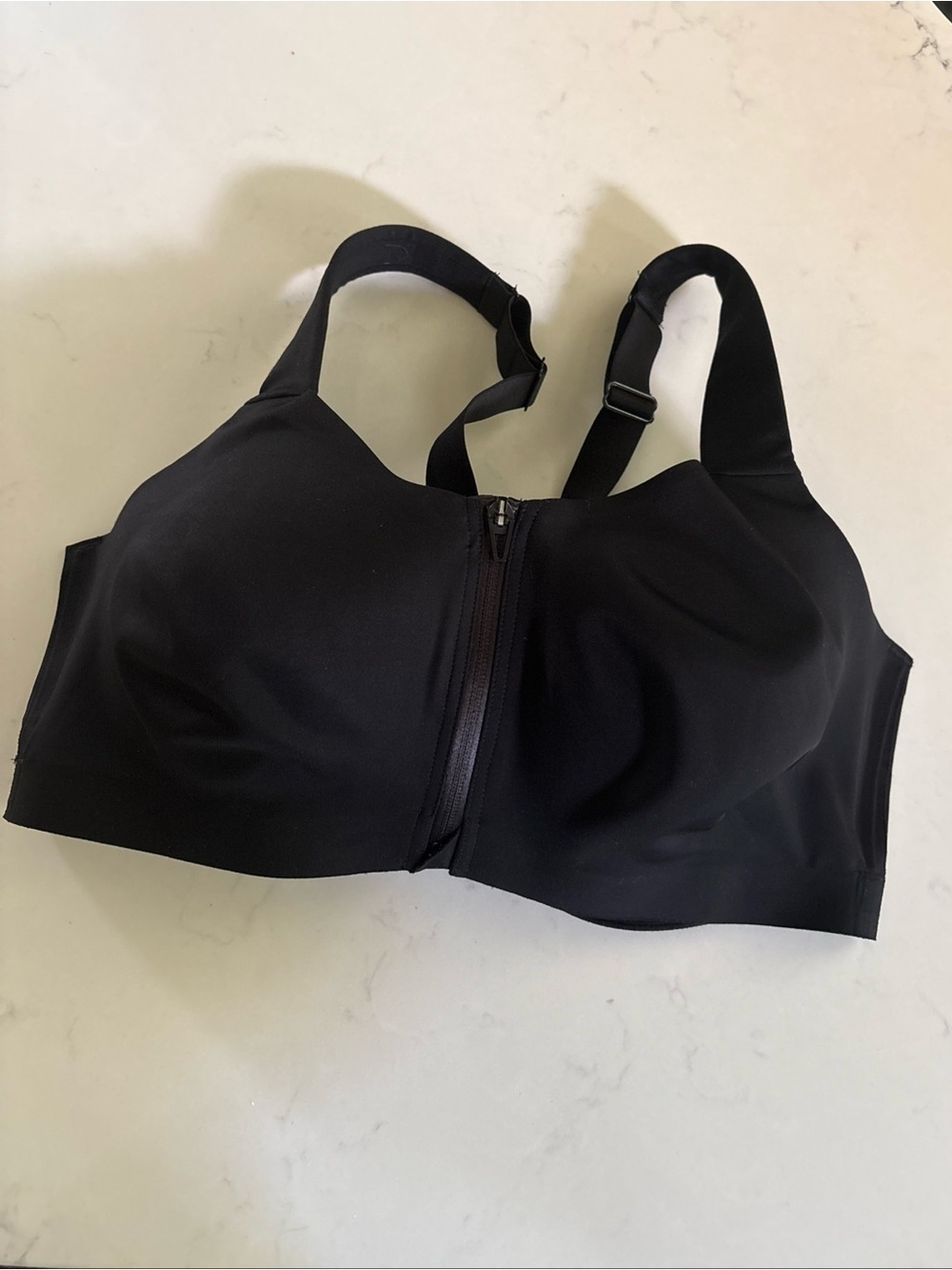 Victoria's Secret Black Front-Zip Sports Bra